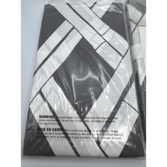 Pottery Barn Standard‎ Pillow Shams Gray Cera Bamboo Trellis Set 2 Tiki Coastal - Picture 5 of 5